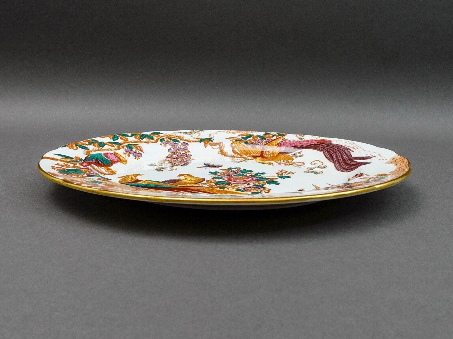 Royal Crown Derby Olde Avesbury Birds Bone China 13" Oval Serving Platter