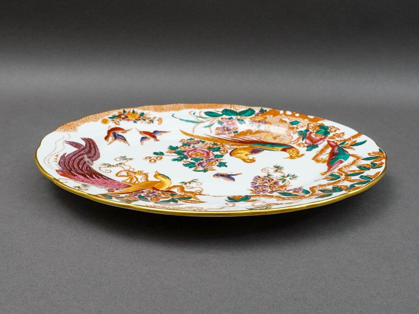 Royal Crown Derby Olde Avesbury Birds Bone China 13" Oval Serving Platter