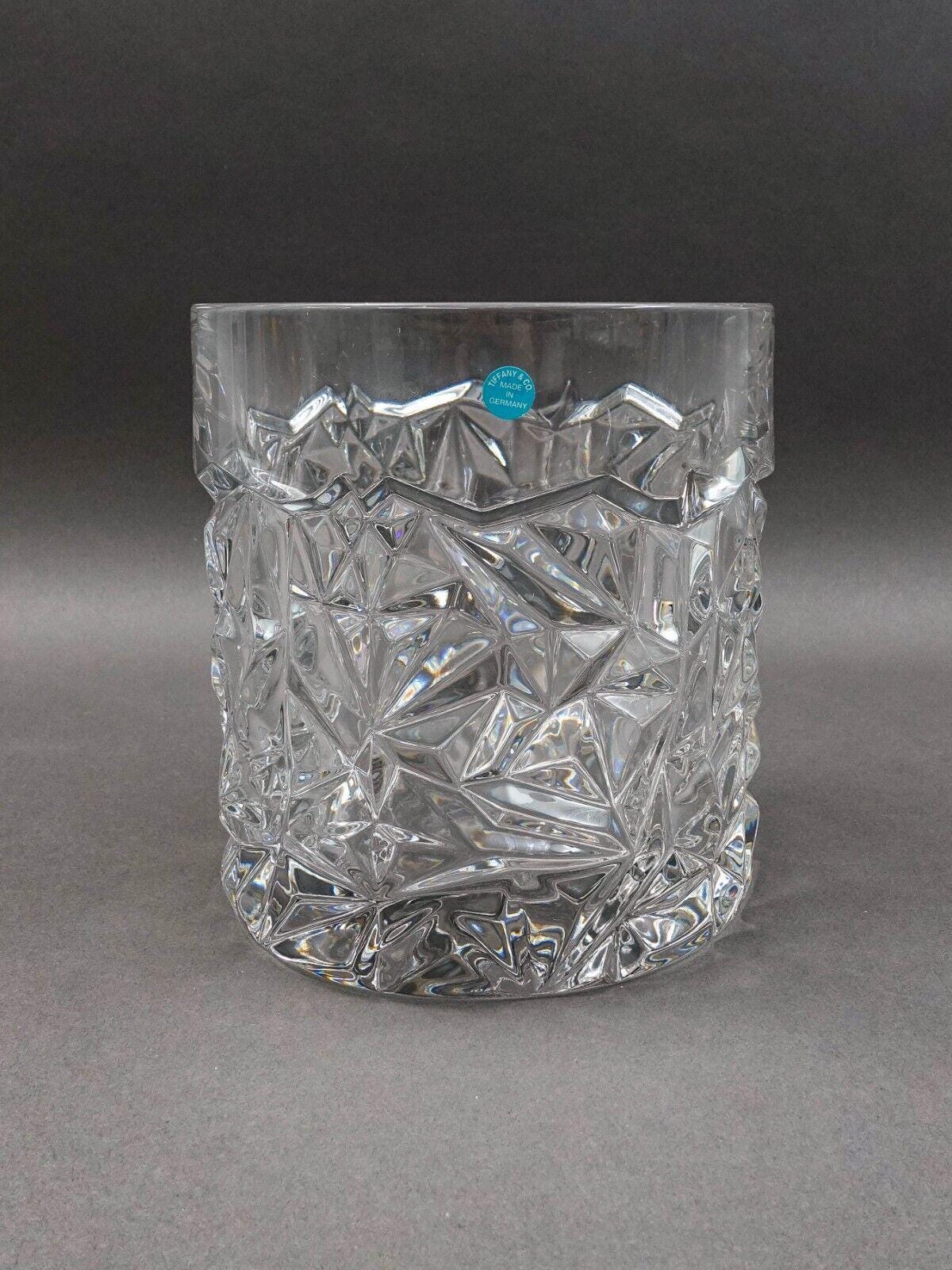 Tiffany & Co Rock Cut Crystal Heavy Wine Cooler Champagne Ice Bucket