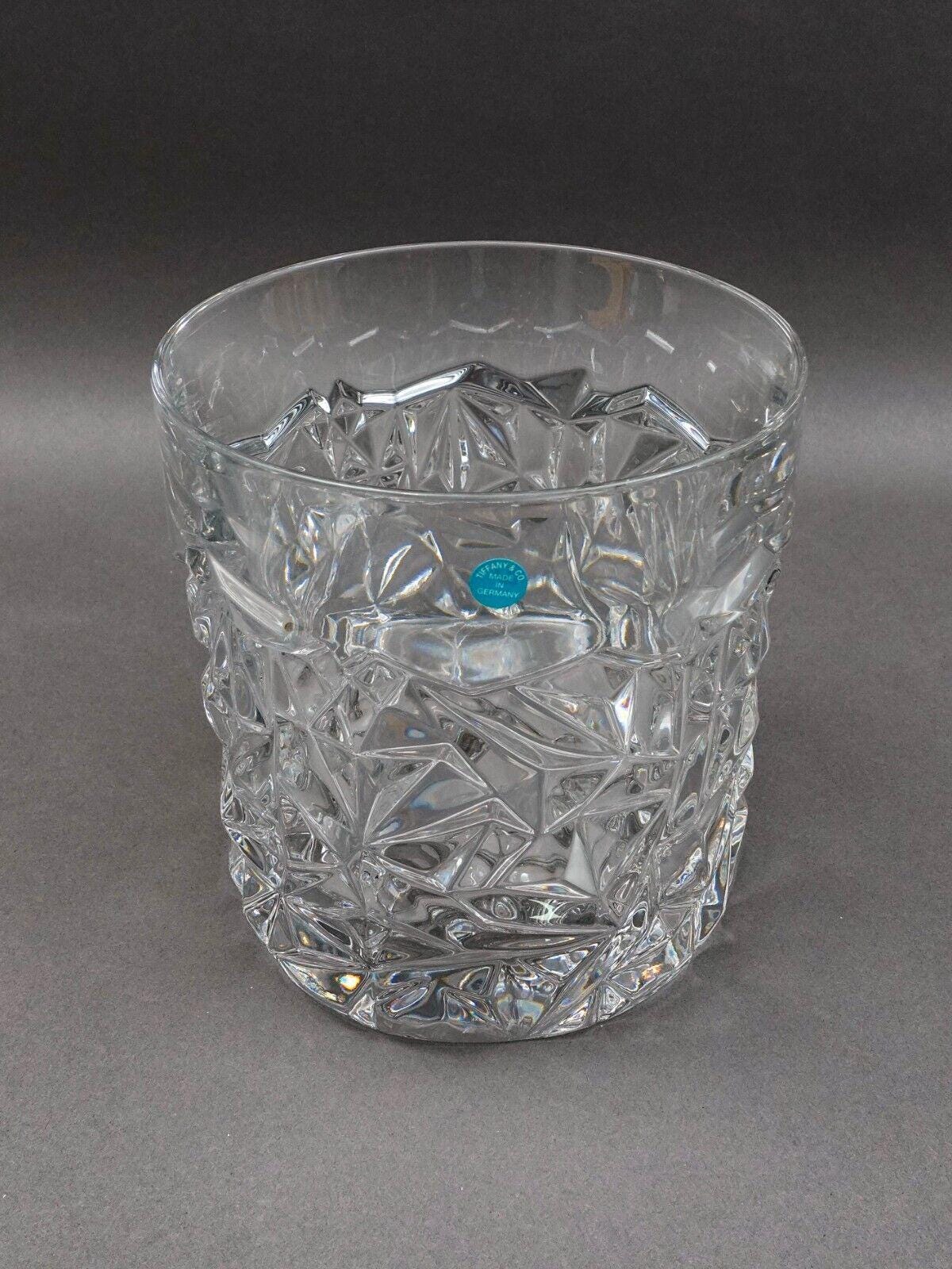 Tiffany & Co Rock Cut Crystal Heavy Wine Cooler Champagne Ice Bucket