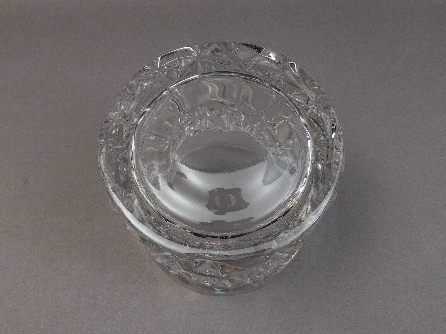Tiffany & Co Rock Cut Crystal Heavy Wine Cooler Champagne Ice Bucket