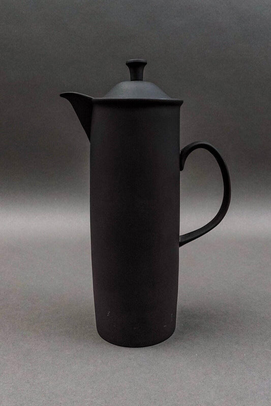 Wedgwood England Robert Minkin Basalt Black Jasperware Chocolate Coffee Pot