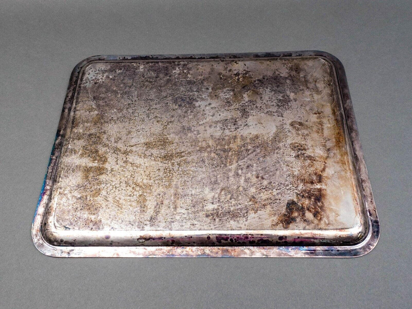 Christofle France Silverplate Malmaison Large Rectangle Platter Tray 16.5 x 12.5