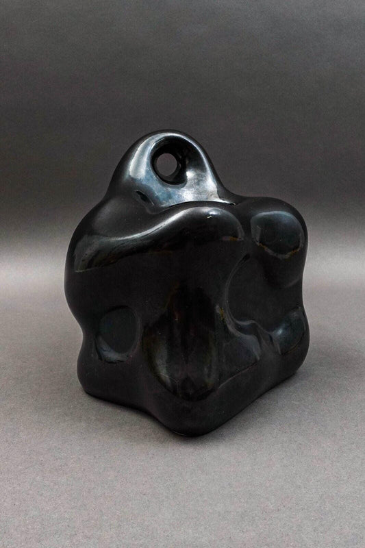 Vohann Vintage Introspect Abstract Biomorphic Ceramic Tissue Holder Sculpture