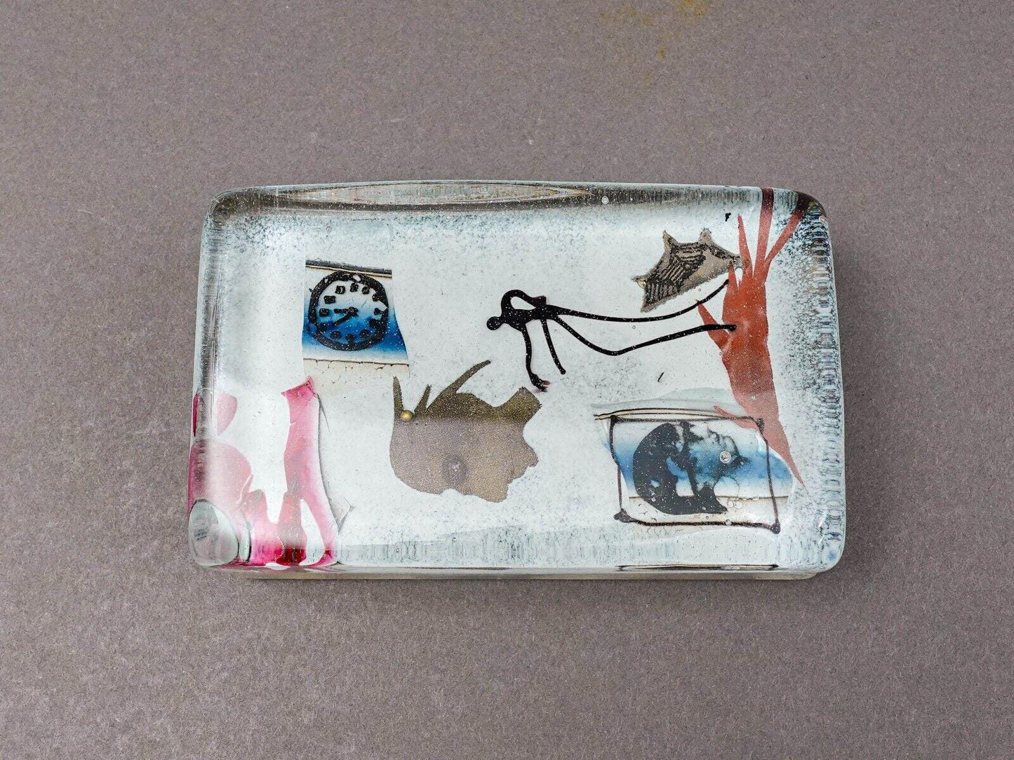 Pavel Molnar Signed 1989 Germany Studio Art Glass Block Sculpture (Read)