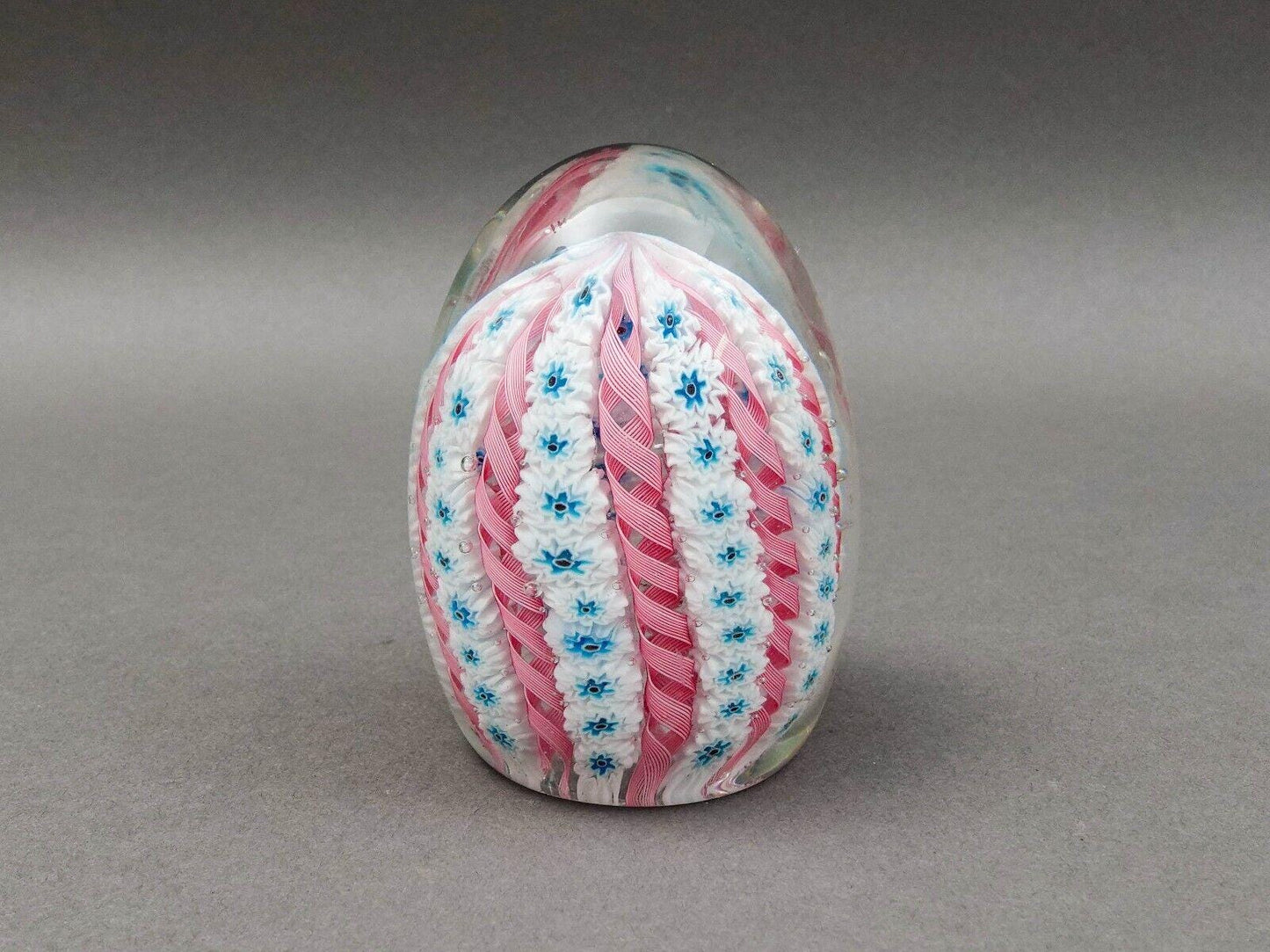 Fratelli Toso Vintage Murano Latticino Millefiori Art Glass Paperweight