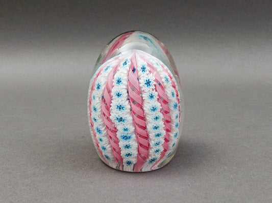 Fratelli Toso Vintage Murano Latticino Millefiori Art Glass Paperweight