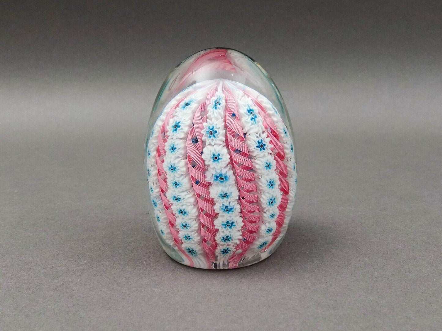 Fratelli Toso Vintage Murano Latticino Millefiori Art Glass Paperweight