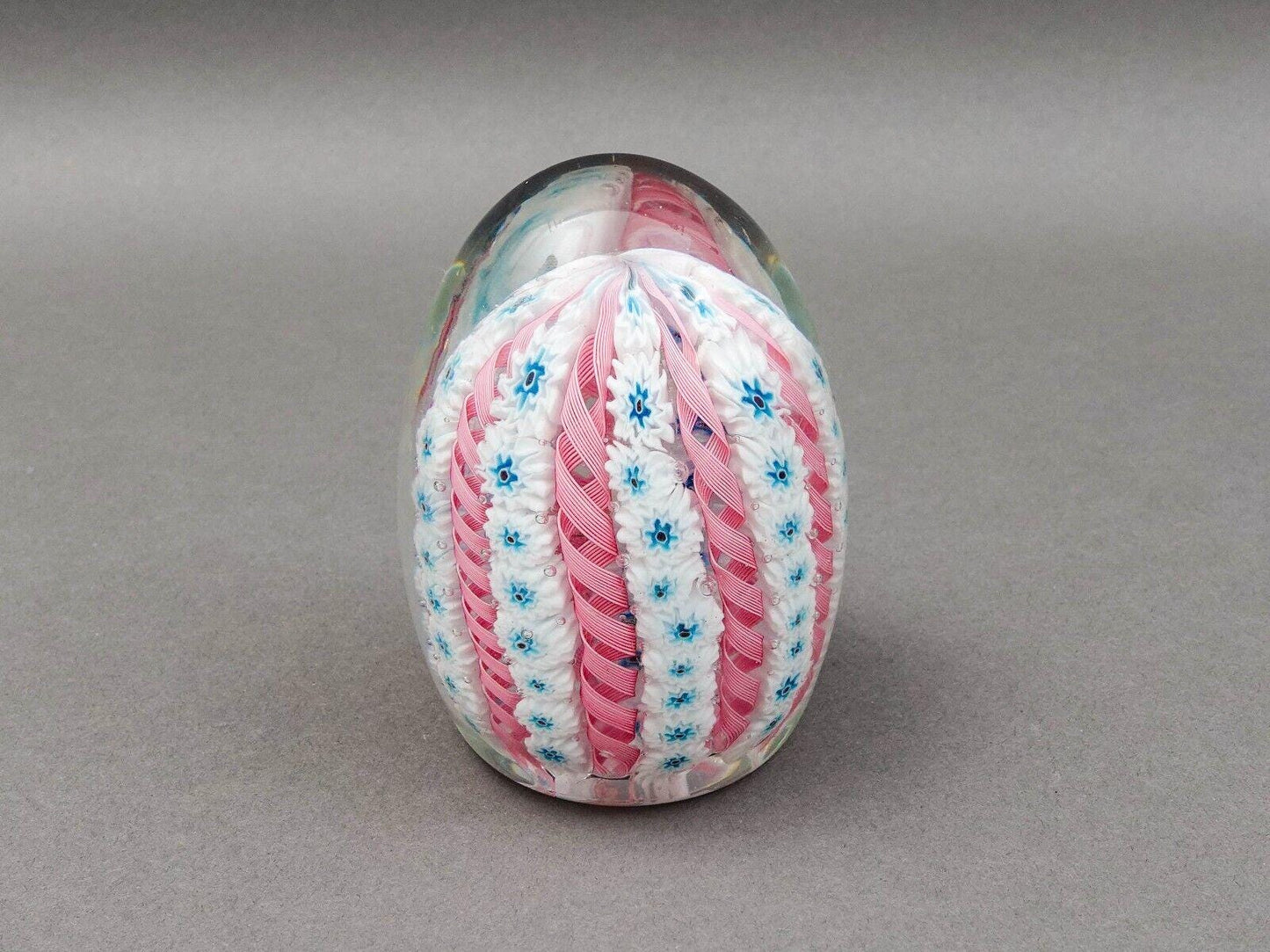 Fratelli Toso Vintage Murano Latticino Millefiori Art Glass Paperweight