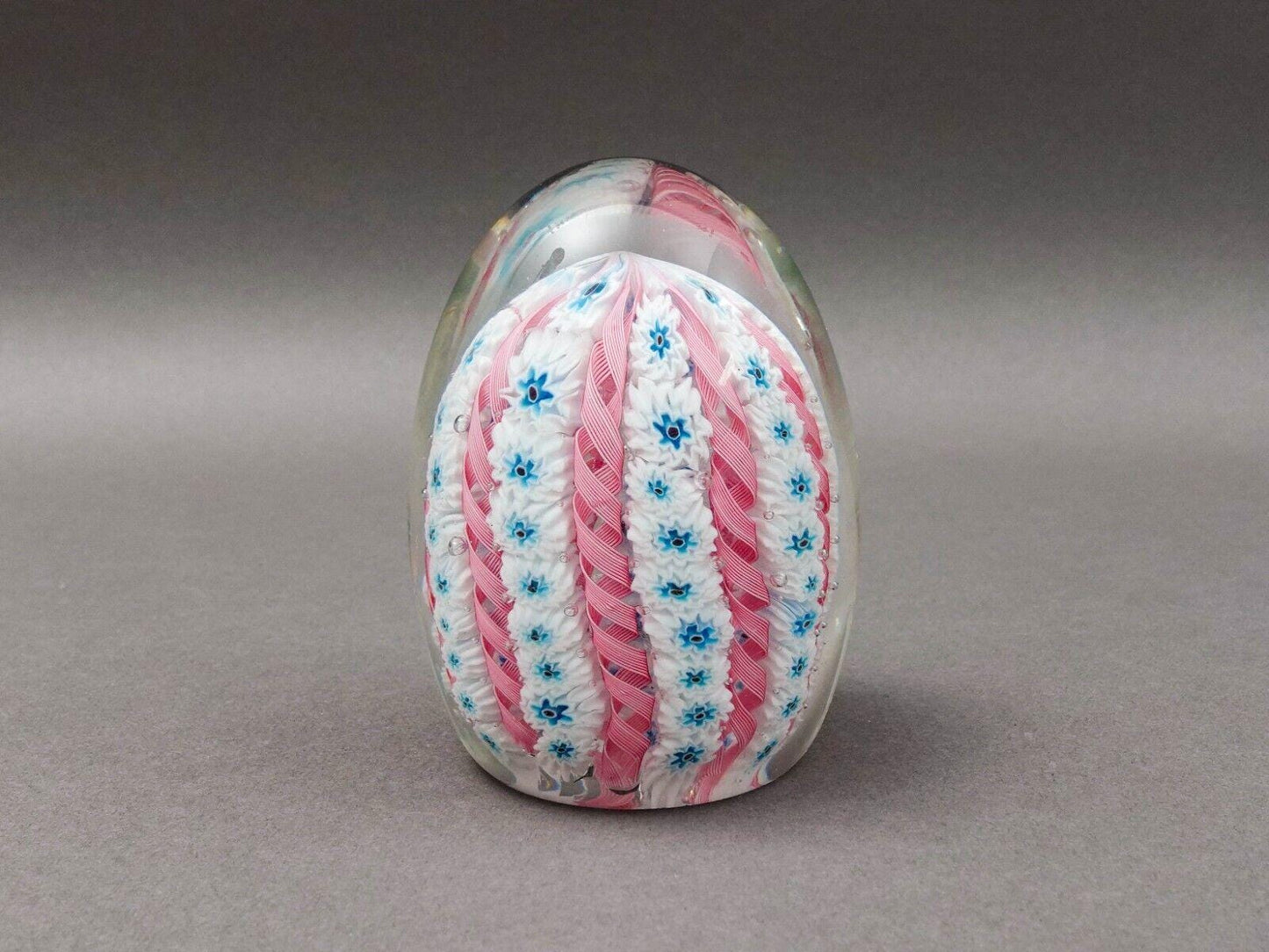Fratelli Toso Vintage Murano Latticino Millefiori Art Glass Paperweight