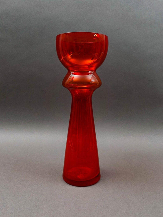 Stefan Sadowski (B. 1941) Poland 1970s Sudety Glasswork Glass Vase 14.75" (Read)