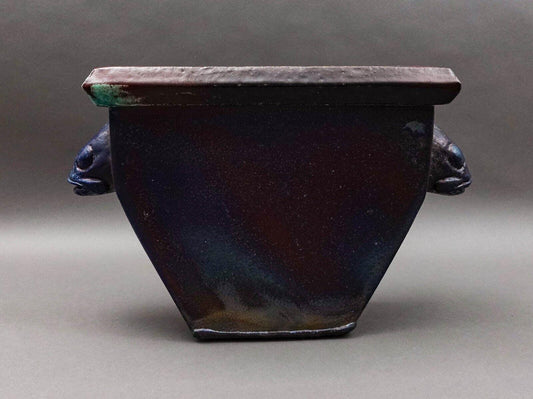 Charles Pearson Whitehead Street Studio Key West Fish Head Raku Art Pottery Vase