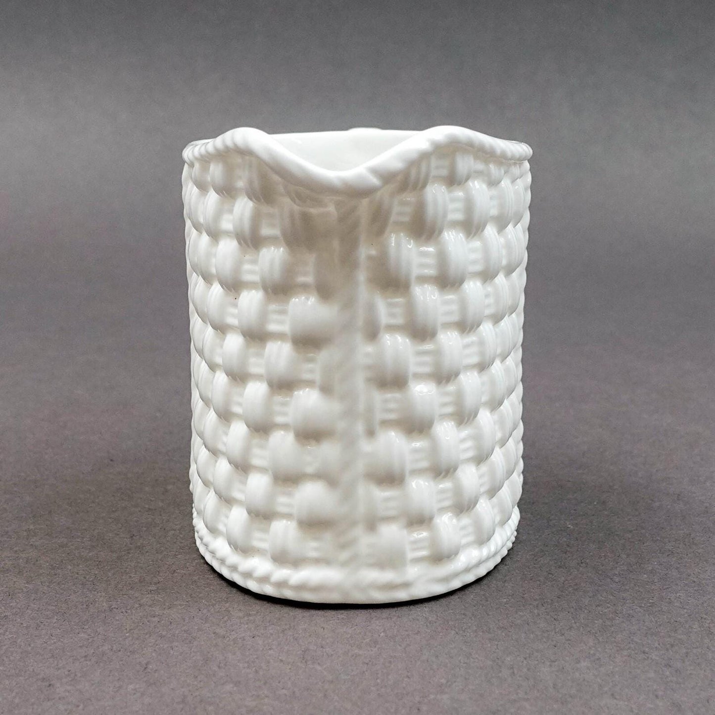 Tiffany & Co. Ireland "Tiffany Weave" White Porcelain Creamer Jug 1994