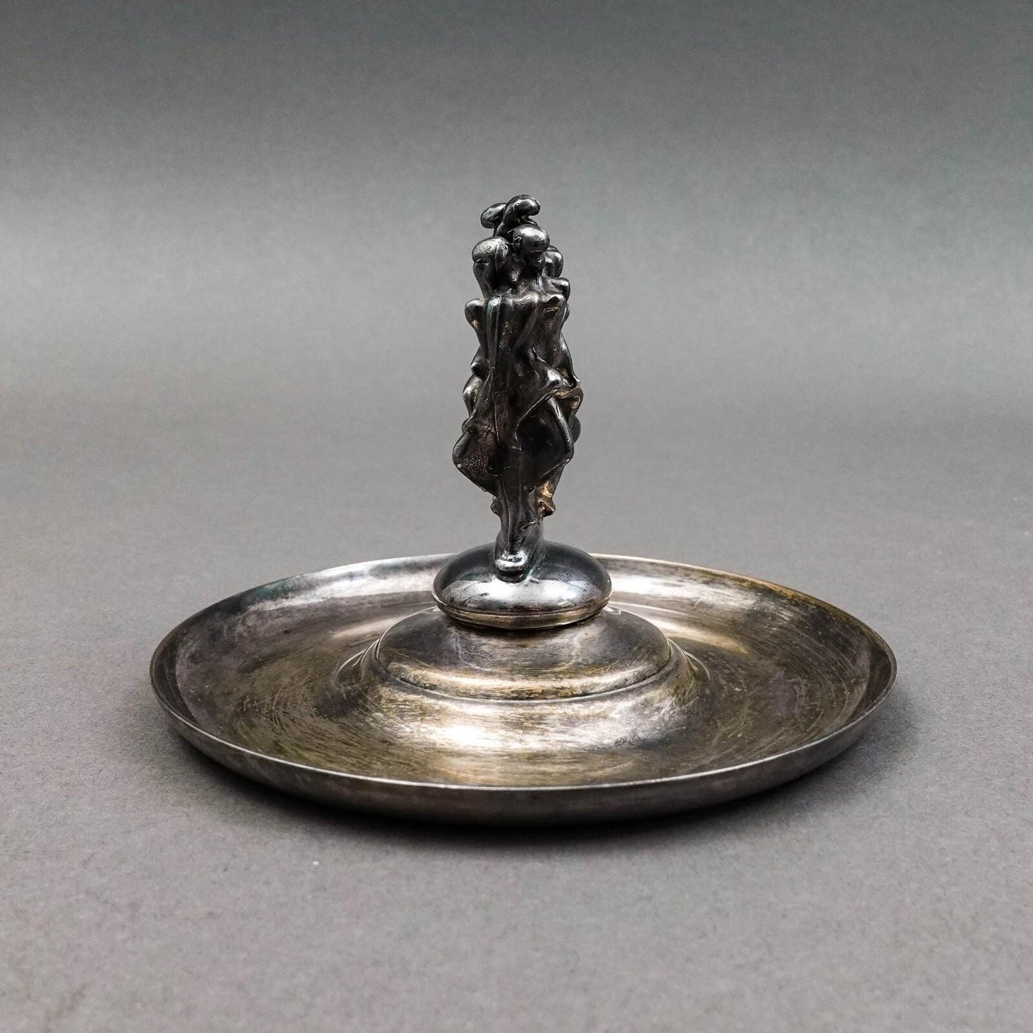 Christofle Jean Filhos  Modernist Silver Plated Ring Trinket Holder Tray Dish