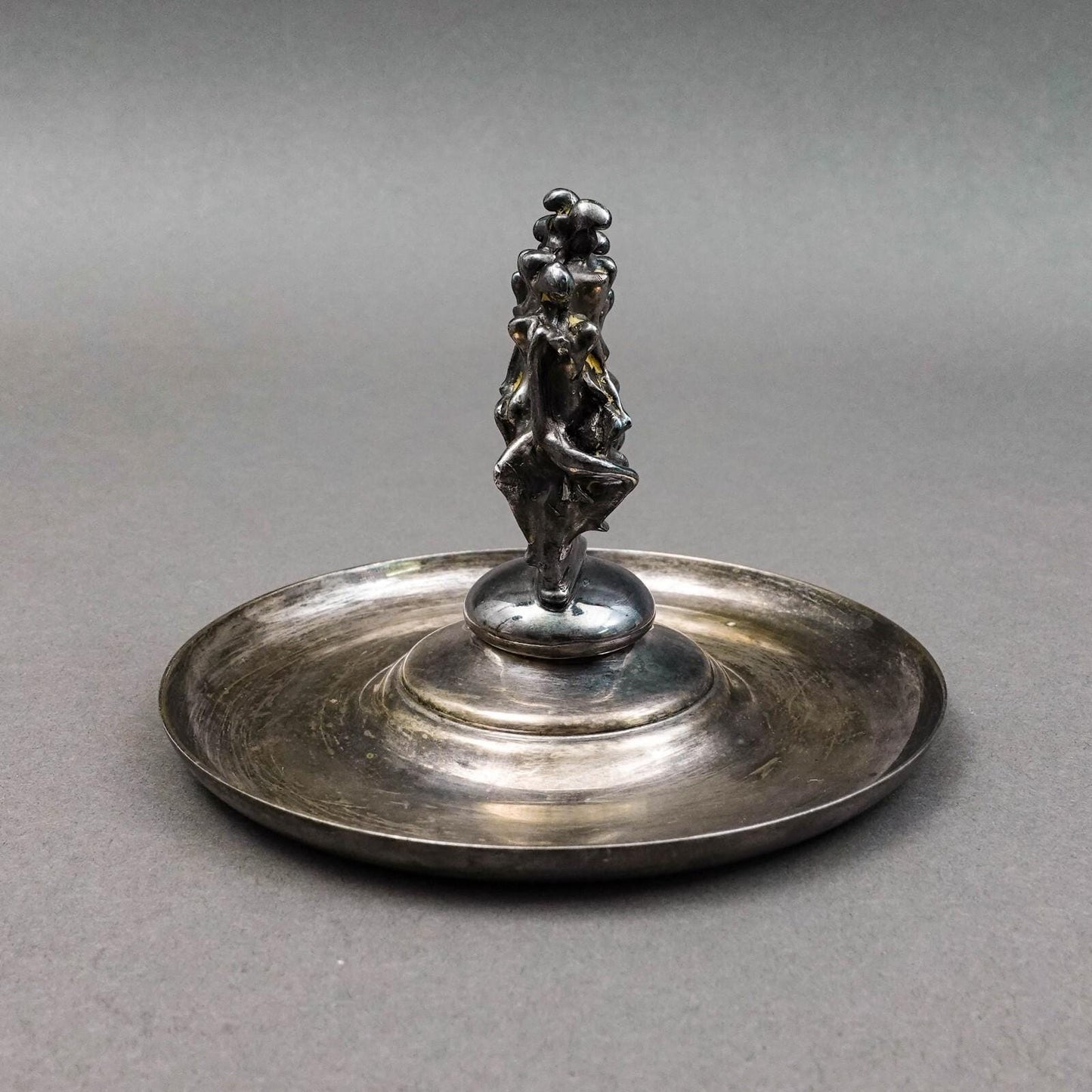 Christofle Jean Filhos  Modernist Silver Plated Ring Trinket Holder Tray Dish