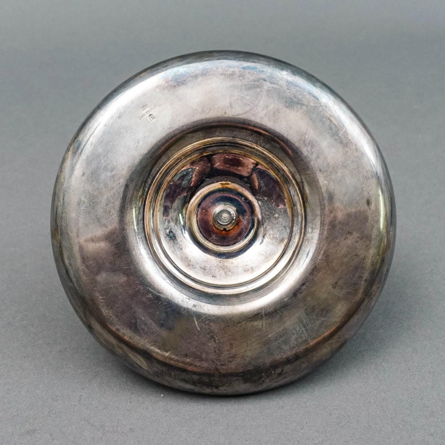 Christofle Jean Filhos  Modernist Silver Plated Ring Trinket Holder Tray Dish