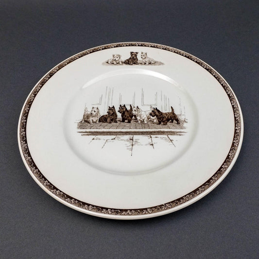 Wedgwood Working Dog "A Full House" Scottish West Highland Terriers Plate Kirmse