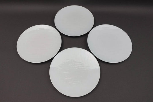 Bernardaud France Organza White Porcelain 11 1/2" Coupe Plate Set Of 4