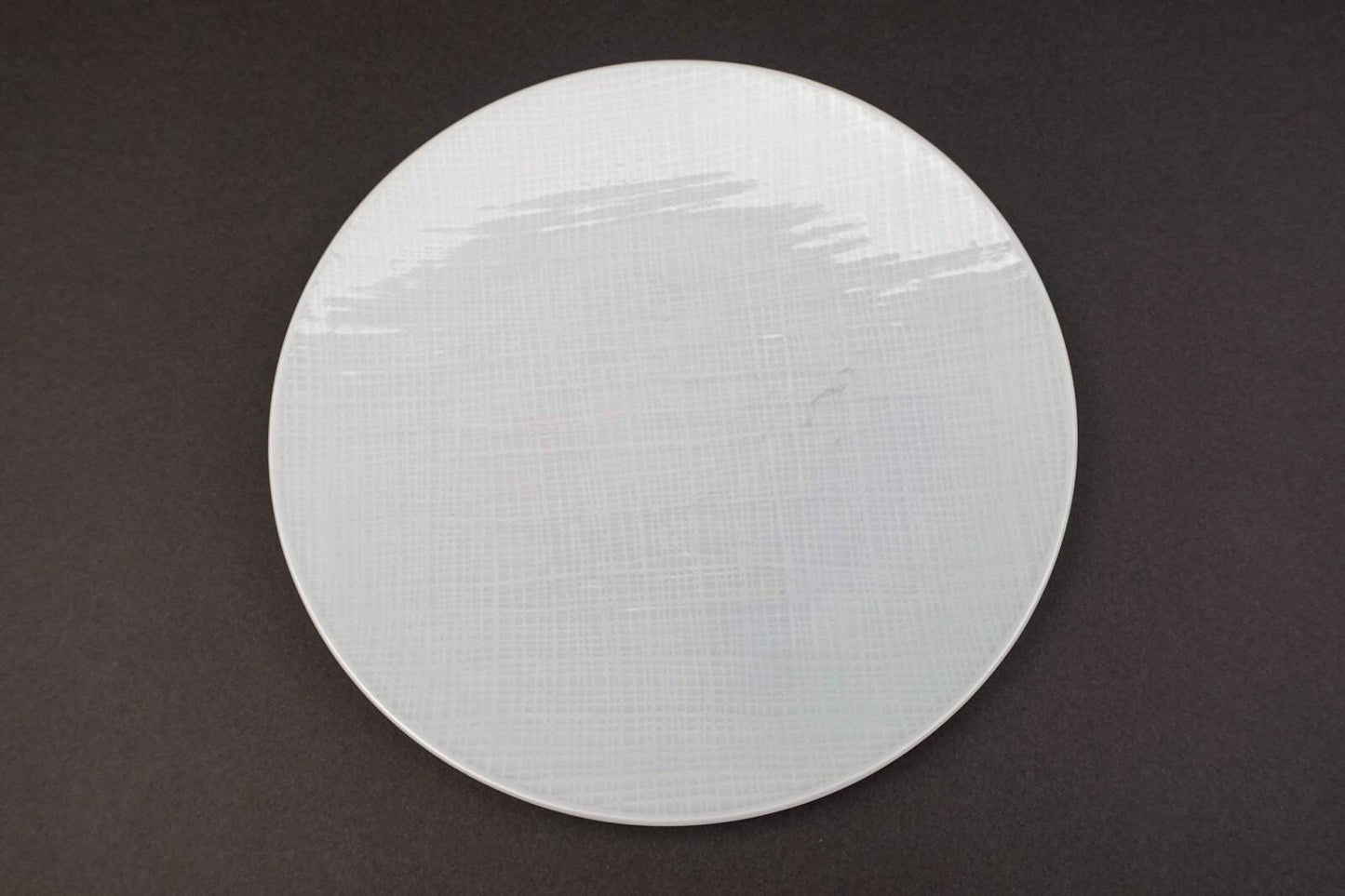 Bernardaud France Organza White Porcelain 11 1/2" Coupe Plate Set Of 3