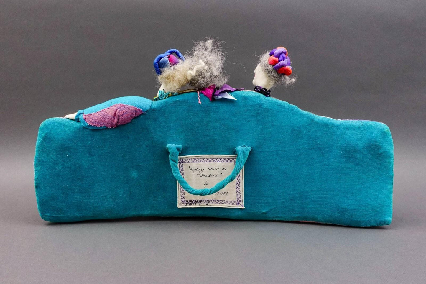 Caty Carlin 1989 Friday Night at Julien's Whimsical Figural Fabric Art Sculpture