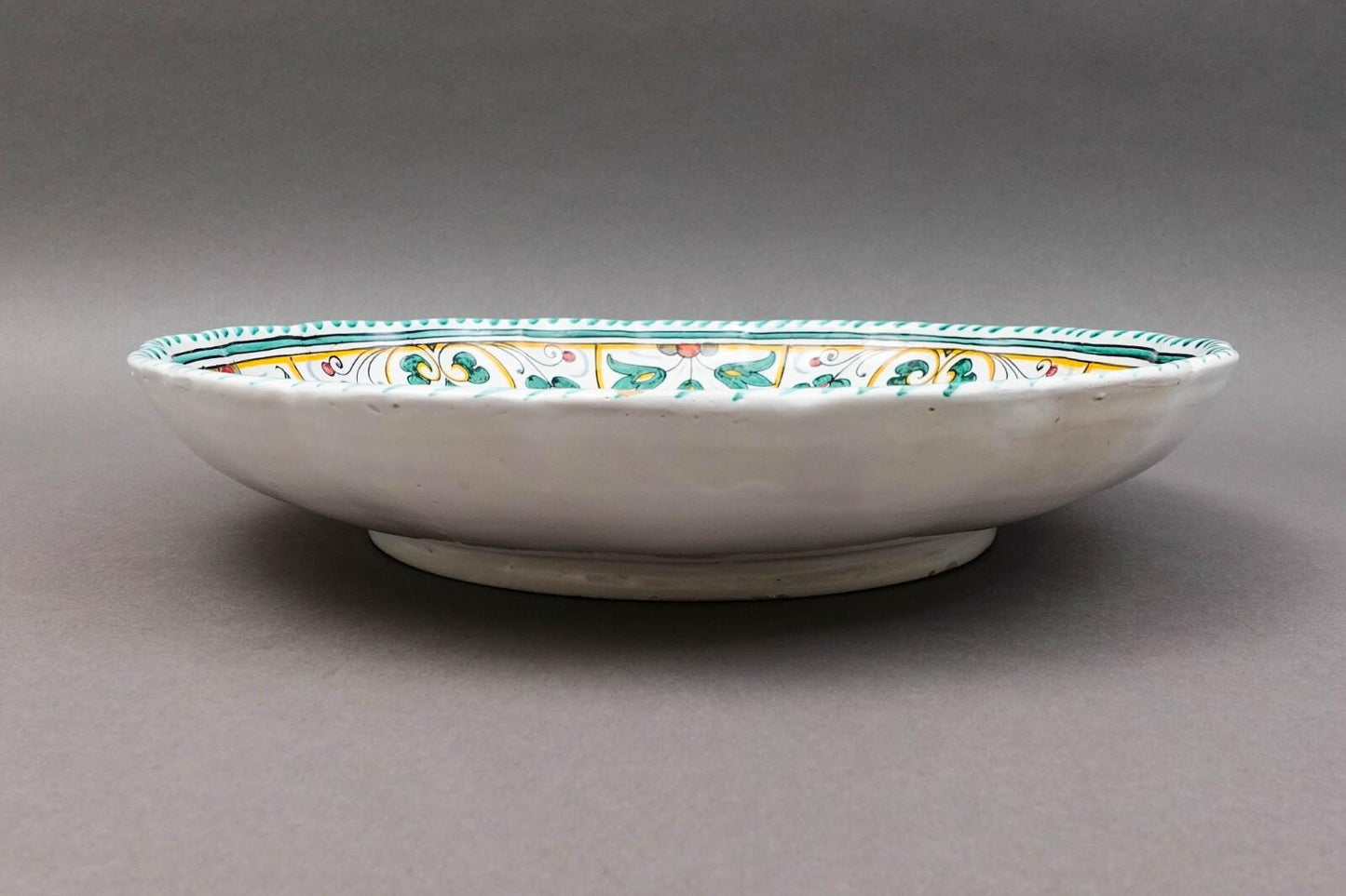 Deruta taly D. Grazia Maiolica Large 15" Portrait Wall Bowl Charger Plate (Read)