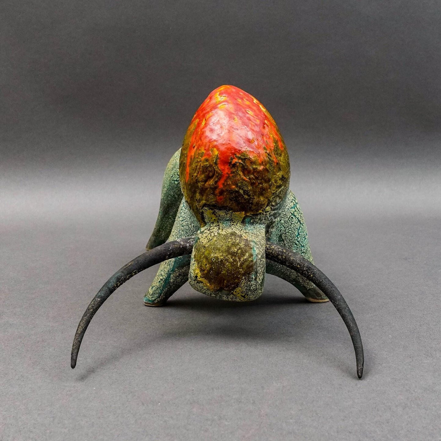 Alvino Bagni Bitossi Italy Raymor Mid Century Charging Bull Pottery Sculpture