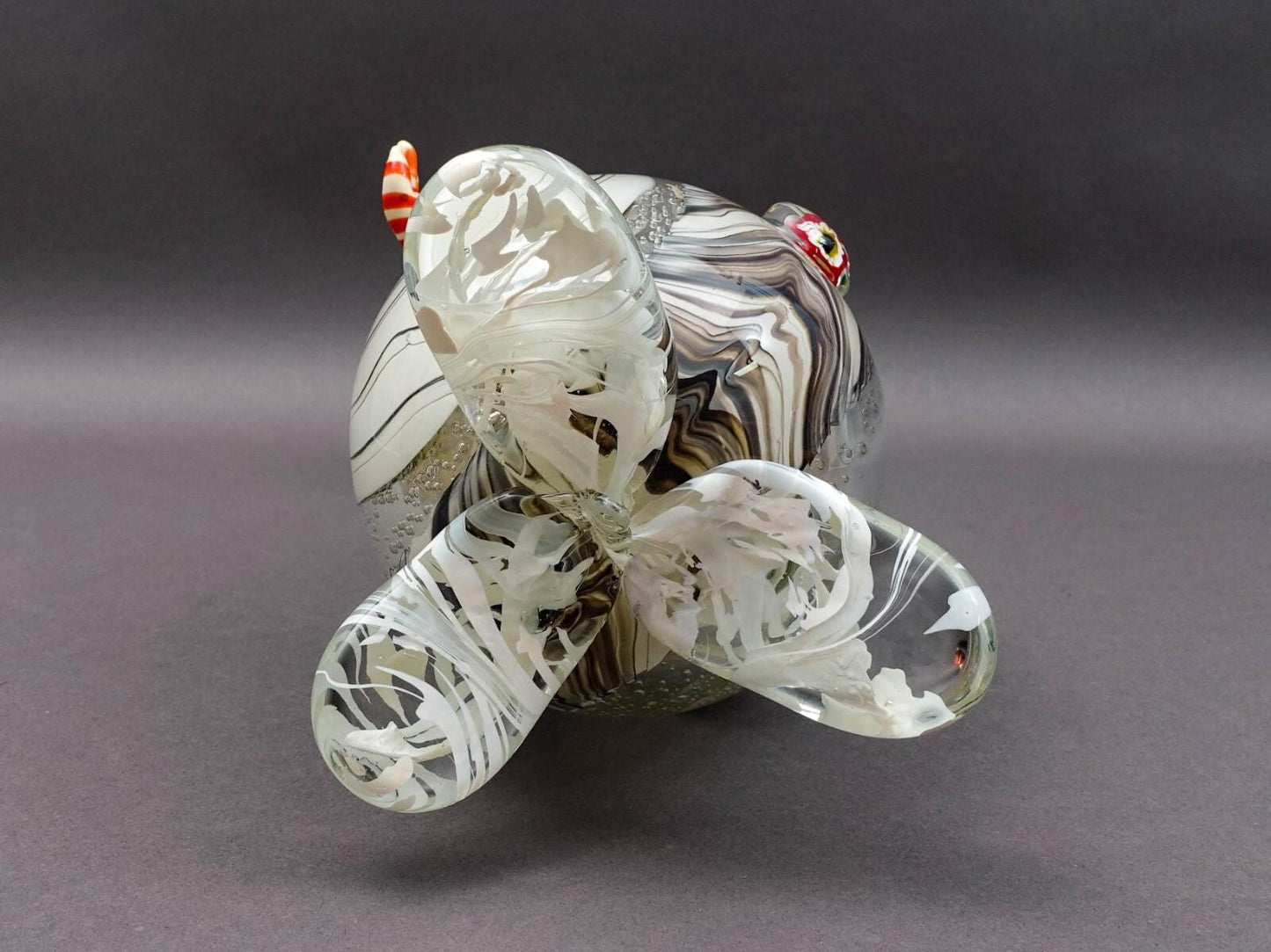 Vintage Murano Italy Signed 2003 Hand Blown Art Glass Clown Sculpture 20.25 Tall
