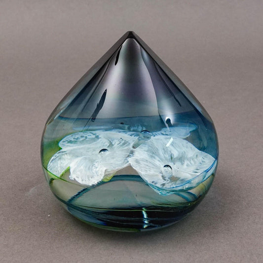 Caithness Scotland Colin Terris Water Lilies  Art Glass Paperweight LE 81/250