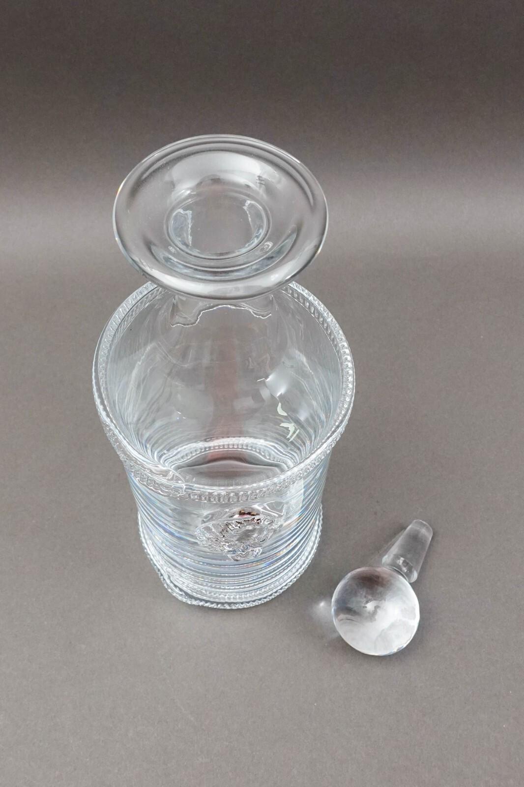 Global Views Leo Lion Head Tall Barware Glass Decanter With Stopper
