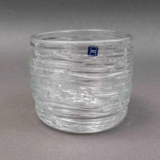 Hadeland Norway Kokong Crystal Tealight Art Glass Candle Holder