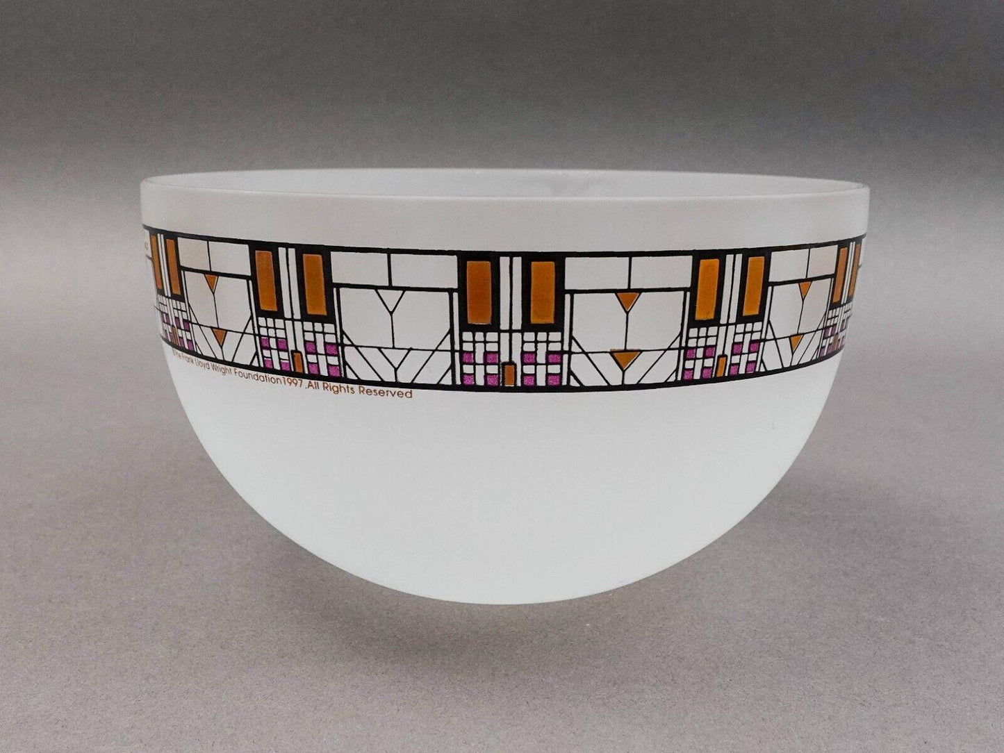 Frank Lloyd Wright Omaggio A Tree Of Life Frosted Glass Bowl Egizia (Read)
