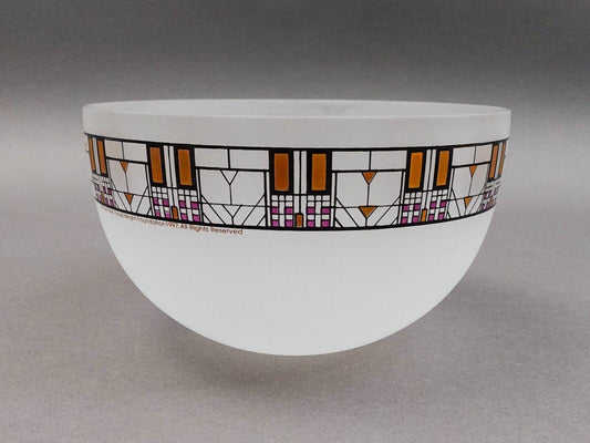 Frank Lloyd Wright Omaggio A Tree Of Life Frosted Glass Bowl Egizia (Read)