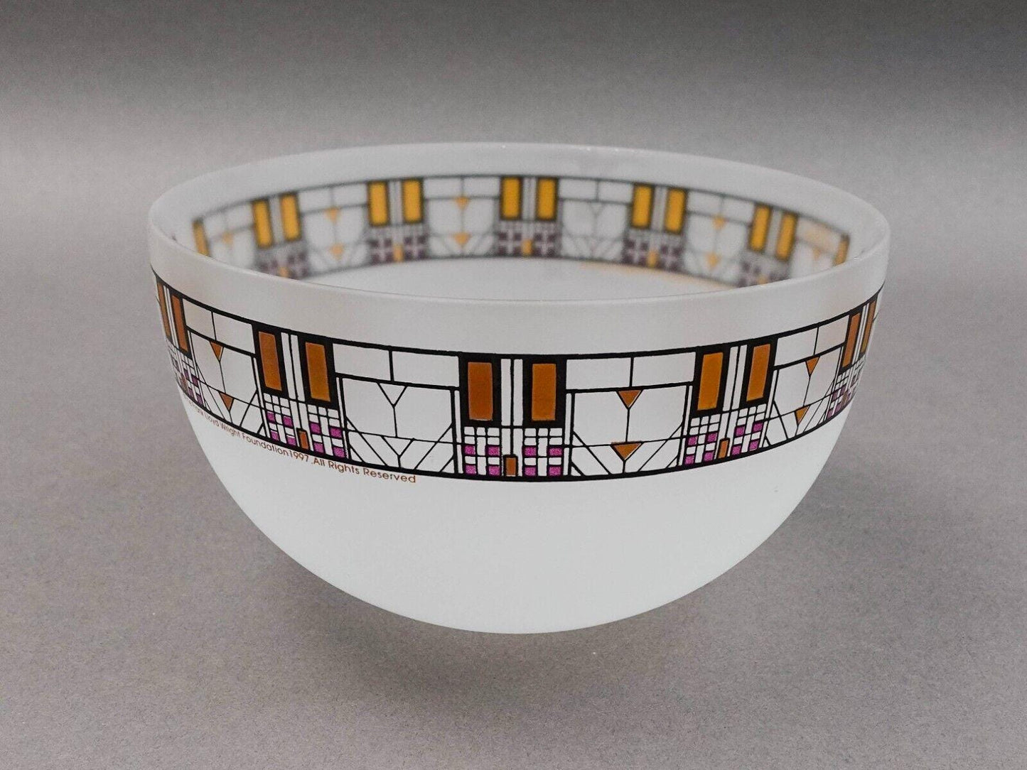 Frank Lloyd Wright Omaggio A Tree Of Life Frosted Glass Bowl Egizia (Read)