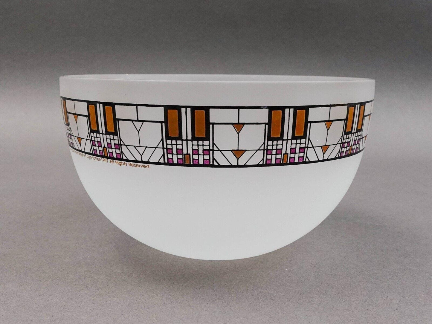 Frank Lloyd Wright Omaggio A Tree Of Life Frosted Glass Bowl Egizia (Read)