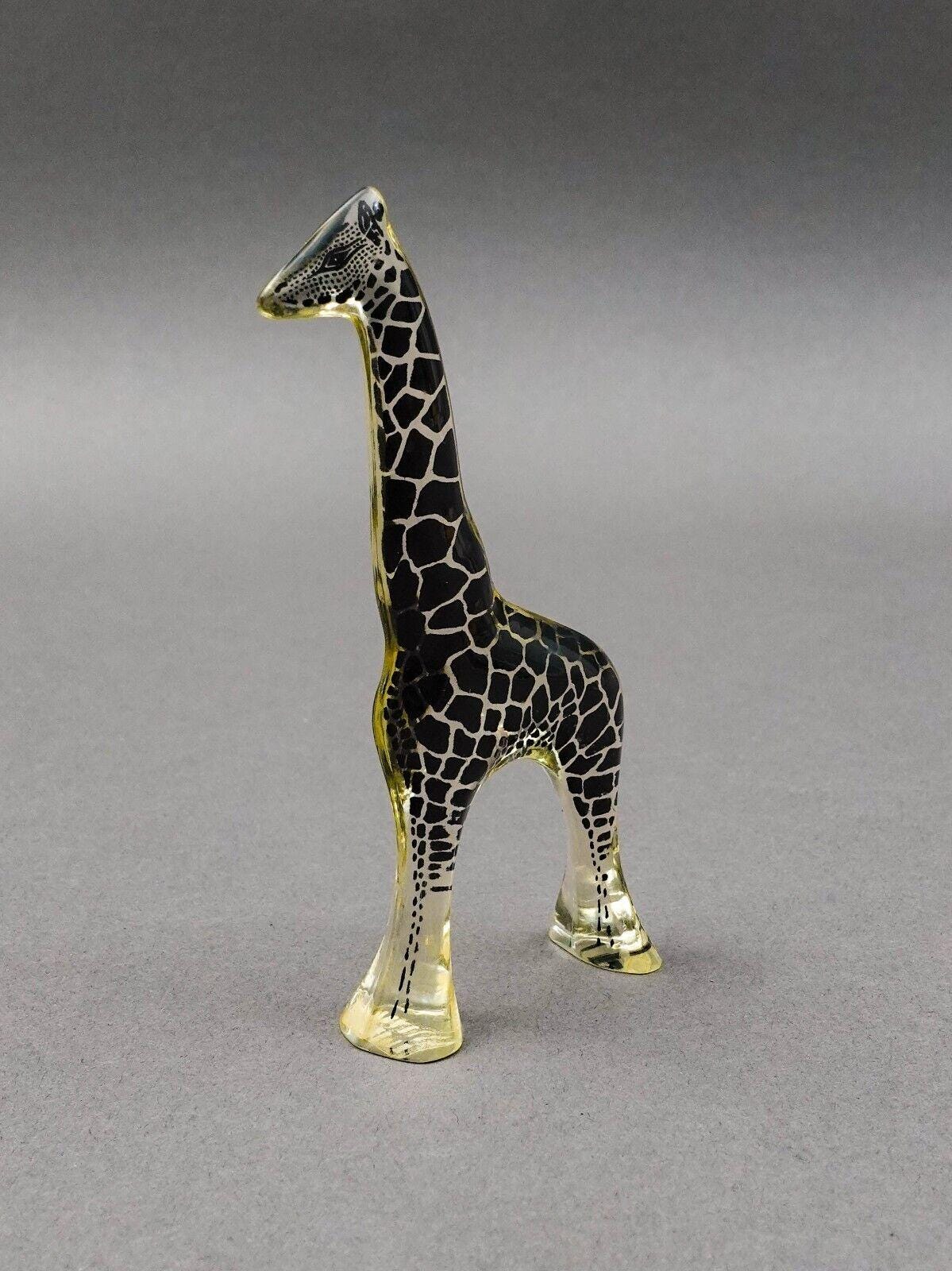 Abraham Palatnik Brazil MCM Lucite Acrylic Small Giraffe Sculpture Figurine 4"