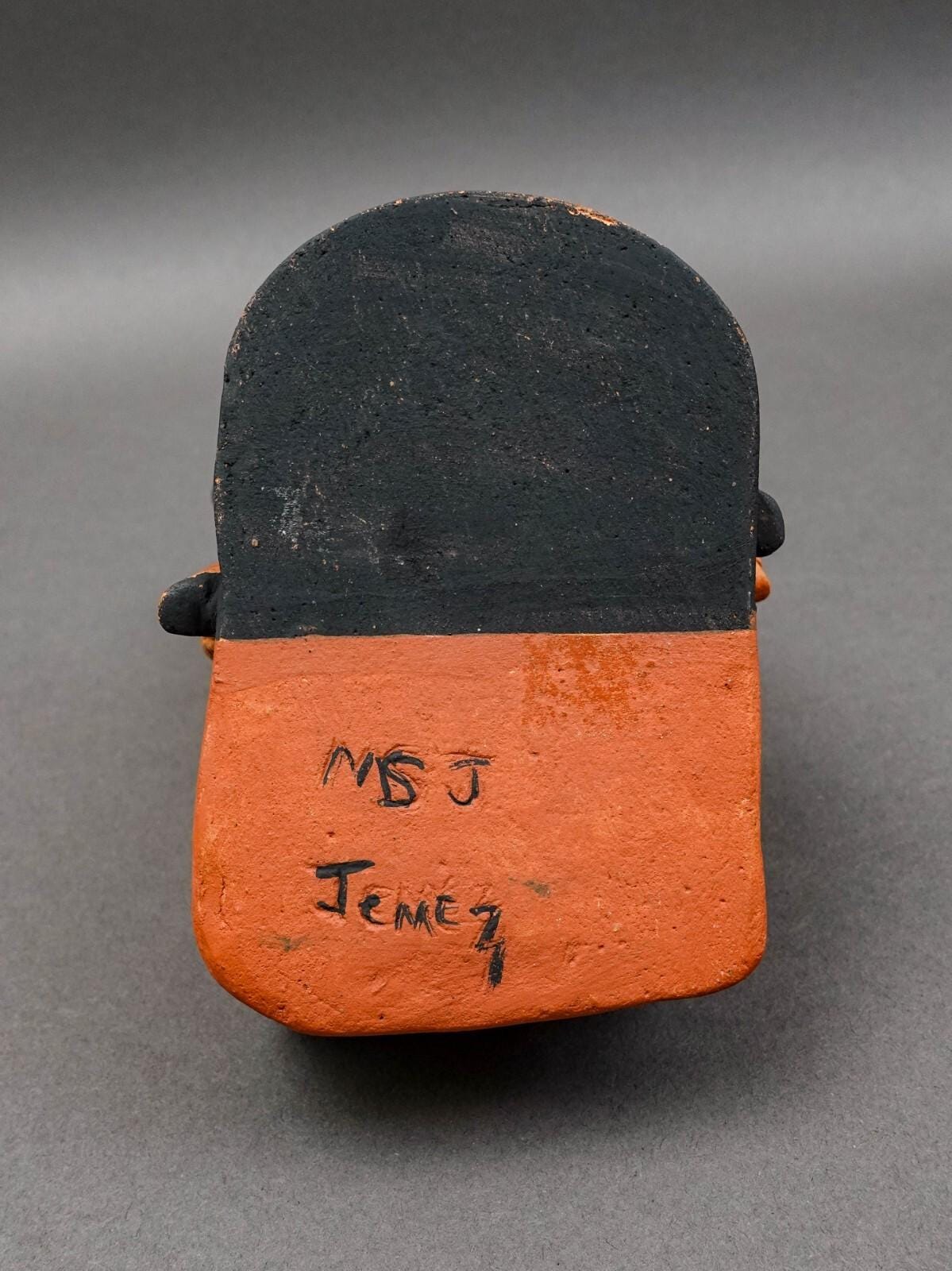 Jemez Pueblo MSJ Signed Vintage Storyteller 10 Children Pottery Sculpture Figure