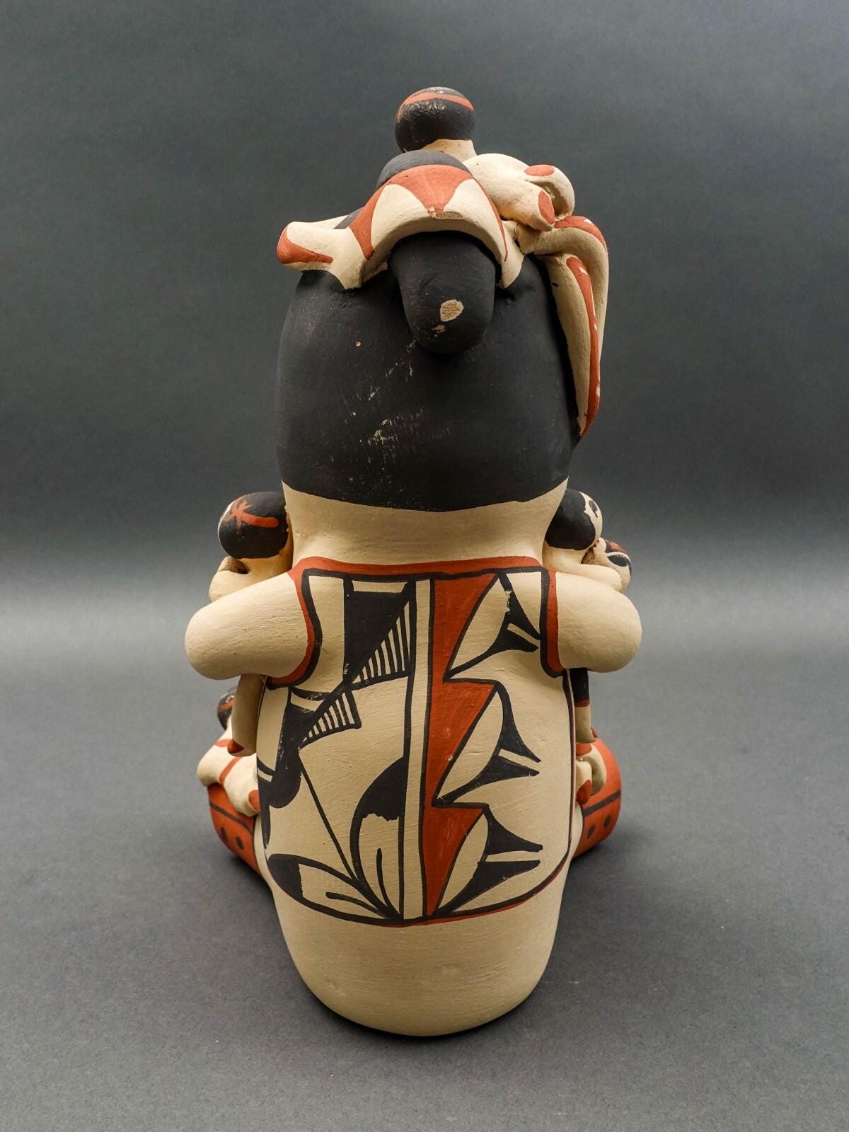 Marie Toya Signed Jemez Pueblo Storyteller 8 Children Pottery Sculpture Figurine