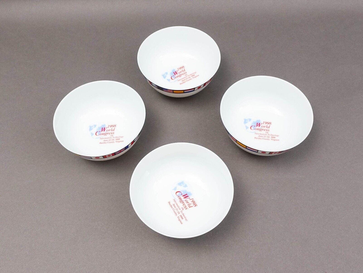 Tiffany & Co Japan 1998 World Congress On Information Technology Bowls Set Of 4