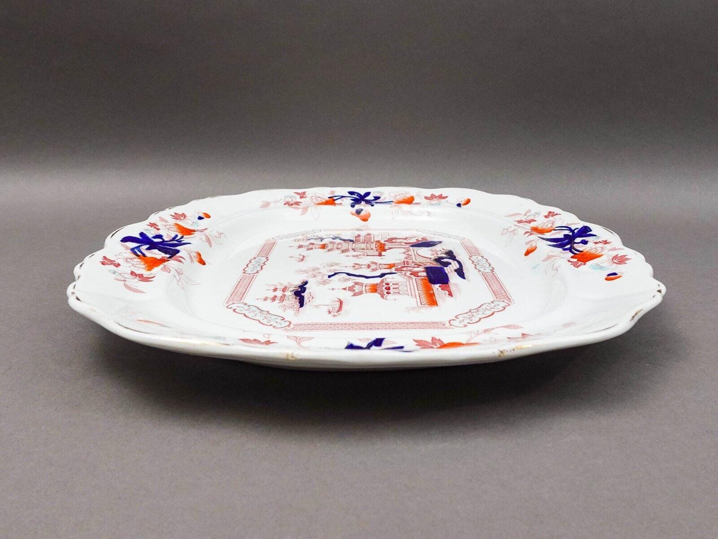 BL Burgess And Leigh England Large Antique Tonquin Porcelain Platter Tray 19.5"
