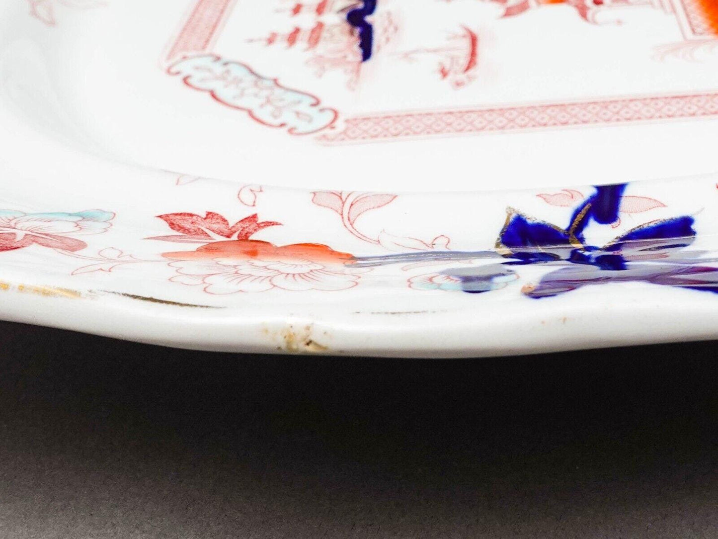 BL Burgess And Leigh England Large Antique Tonquin Porcelain Platter Tray 19.5"