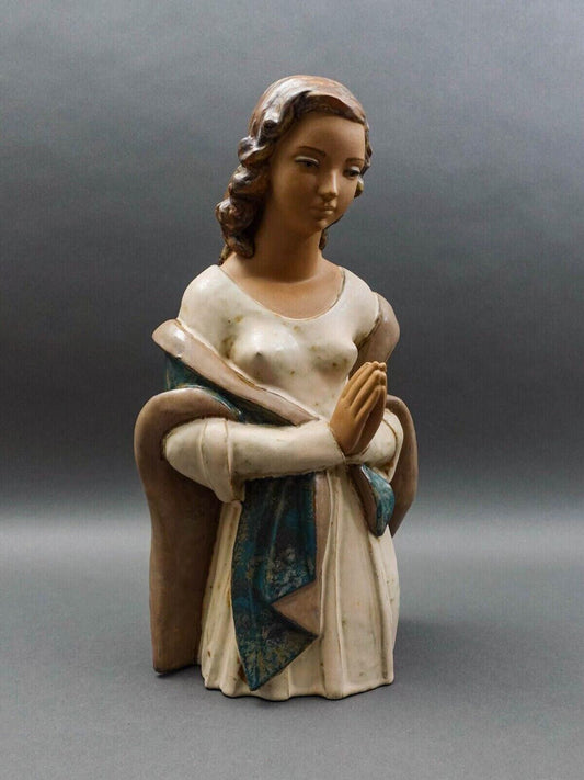 Lladro Meditation 1976-79 Woman Figure In Prayer Porcelain Art Sculpture 16 1/2"