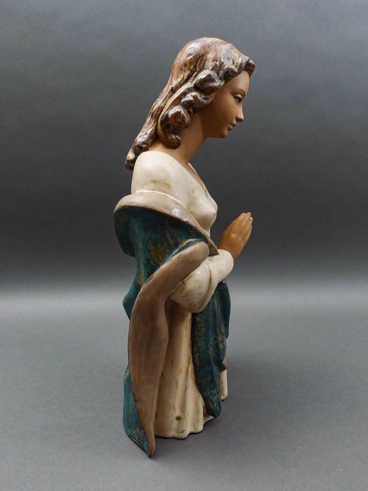 Lladro Meditation 1976-79 Woman Figure In Prayer Porcelain Art Sculpture 16 1/2"