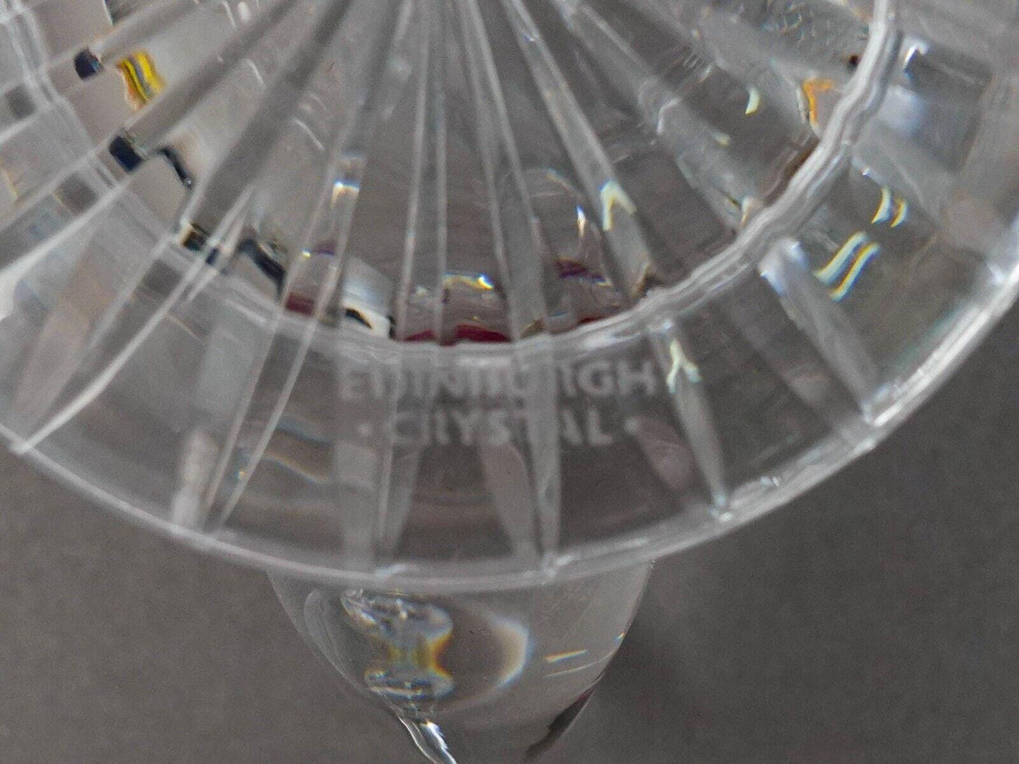 Edinburgh Signed Scotland Crystal Thistle 4" Creamer Jug Pitcher