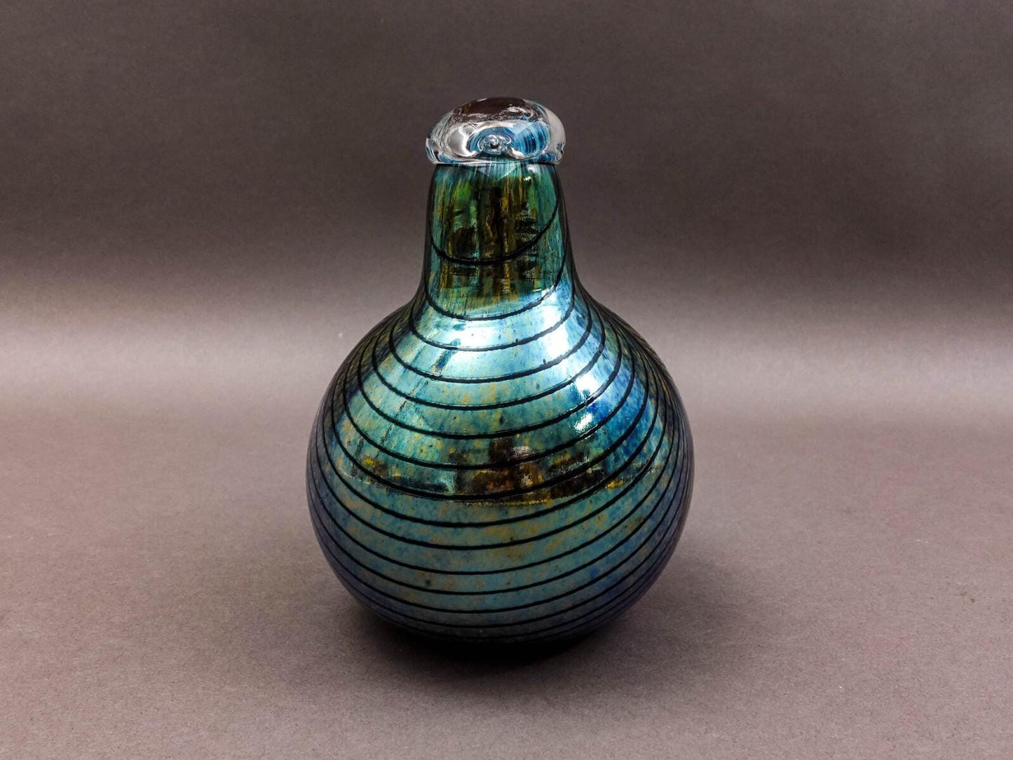 Iittala Finland Oiva Toikka Nuutajarvi Iridescent Glass Fasaani Pheasant Bird 9"