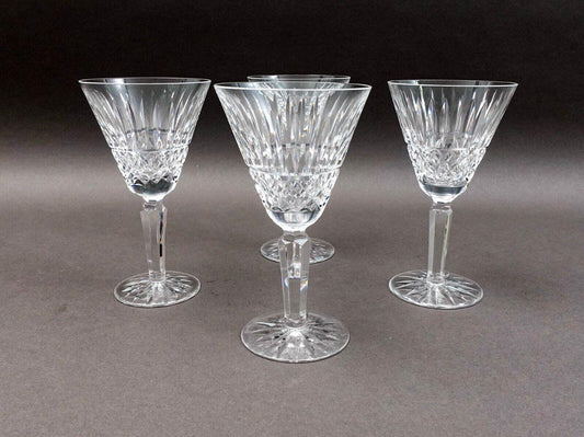 Waterford Crystal Maeve Claret Wine Water Glasses 6 7/8" Set Of 4
