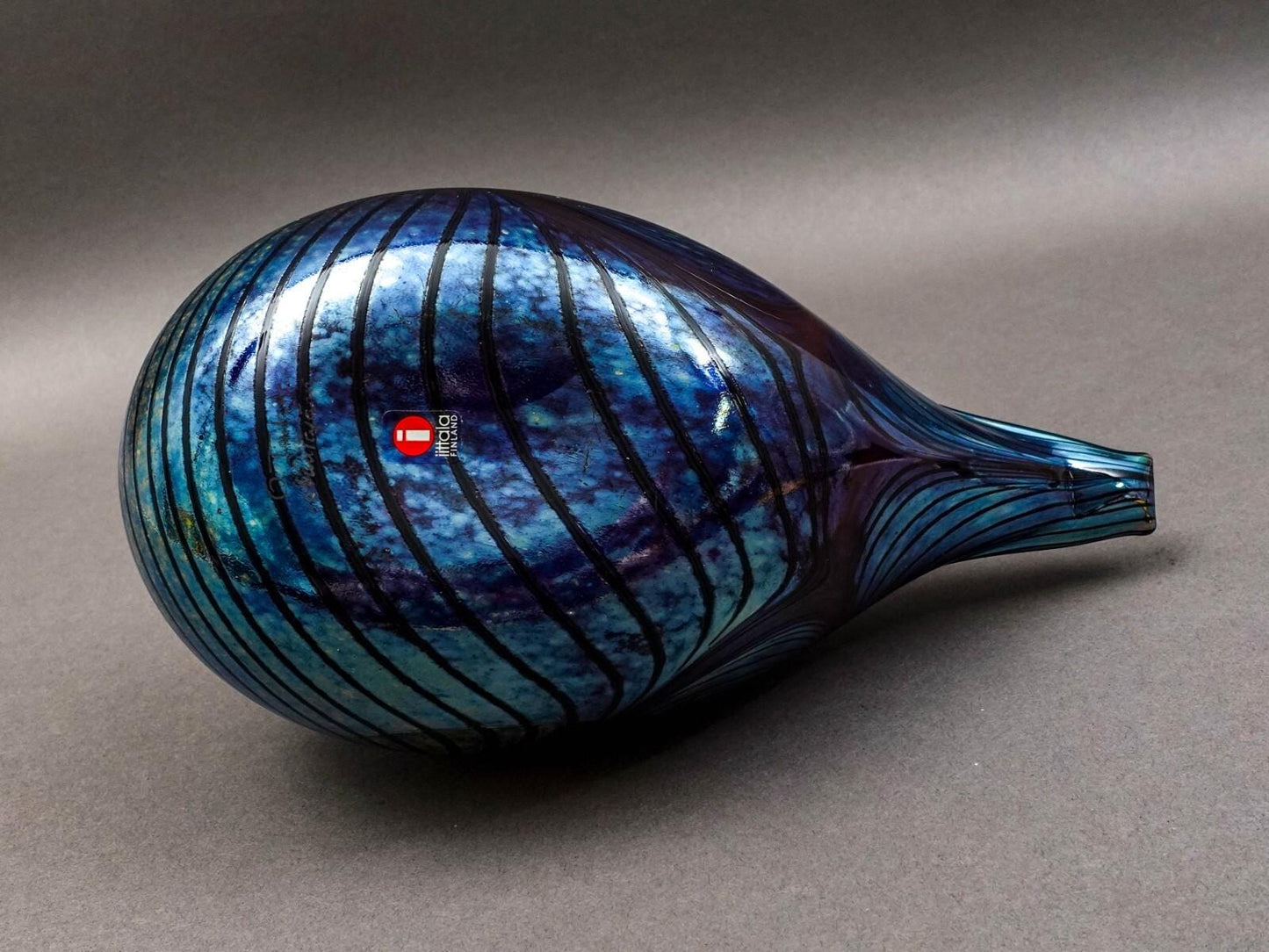 Iittala Finland Oiva Toikka Nuutajarvi Iridescent Glass Fasaani Pheasant Bird 9"