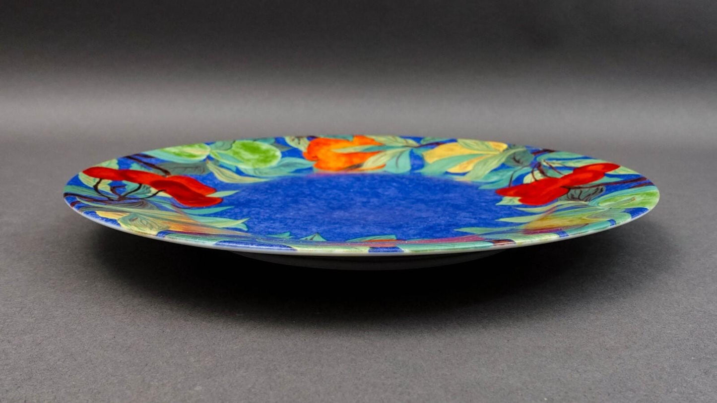 Laure Japy Paris Limoges Jardin Bleu Fruit 11.75" Charger Service Plate Set Of 4