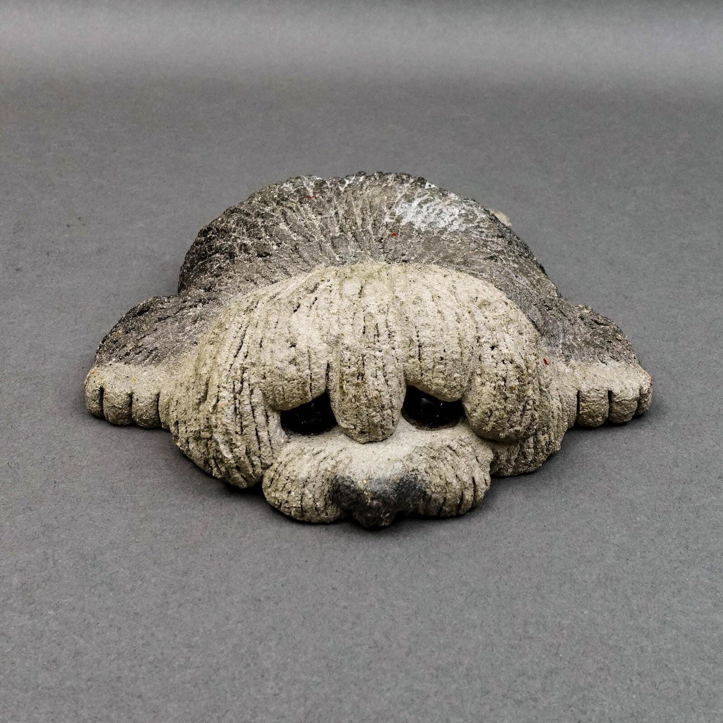 Lou Rankin Signed  1979 Old English Sheep Dog Concrete Sculpture 7 5/8"