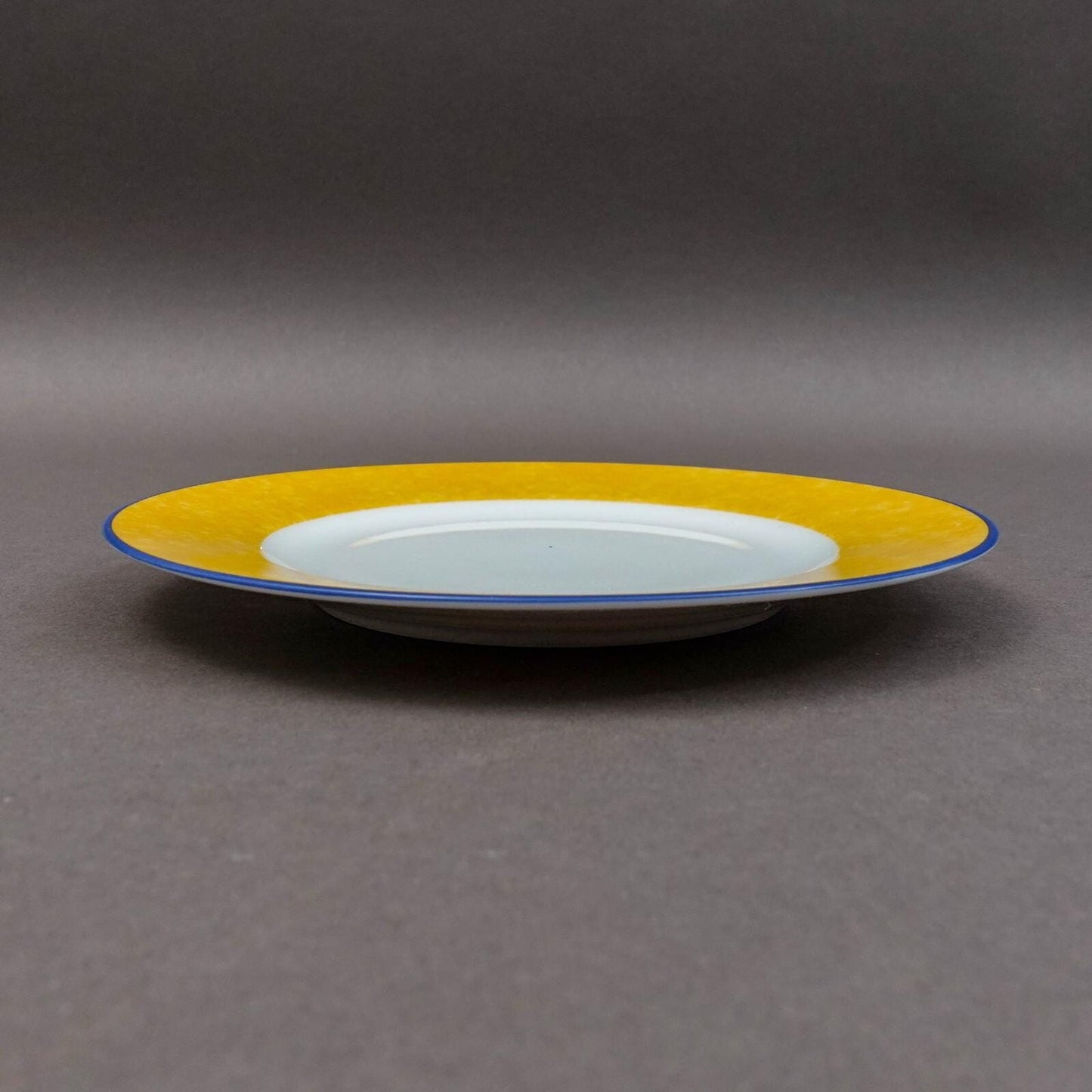 Laure Japy Paris Giverny Yellow Blue Trim 7 1/8" Bread & Butter Plate Set Of 3