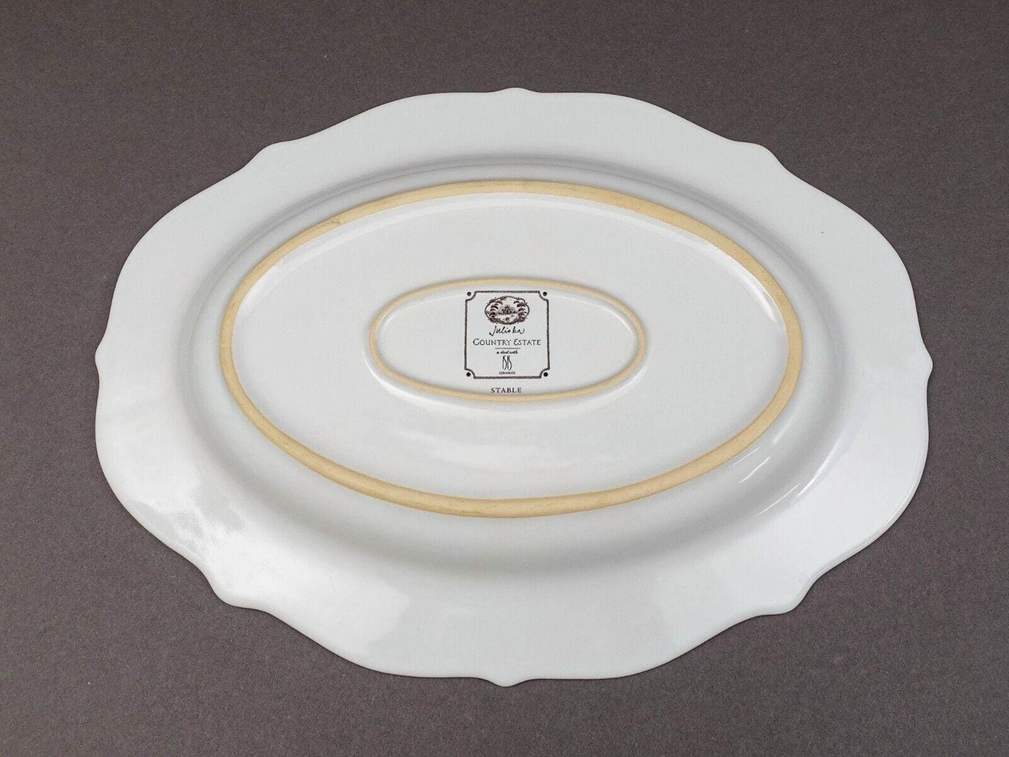 Juliska Country Estate Stable Flint Ceramic Oval Serving Platter 15"